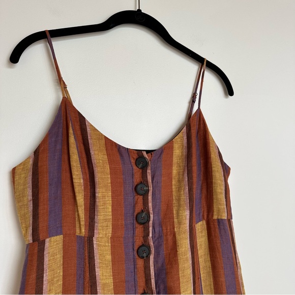 SEA New York 100% Linen Striped Midi Dress Size 4 - Picture 3 of 11